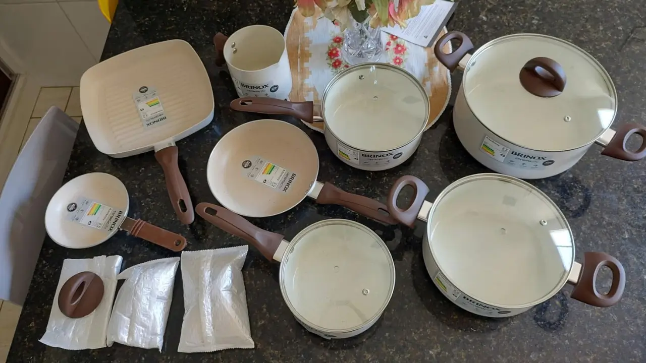 Jogo de Panela Brinox Ceramic Life Smart Plus é Boa na cozinha